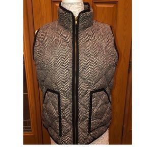 J.Crew Herringbone Puffer Vest - large